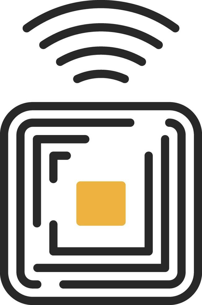 rfid chip vector icono diseño