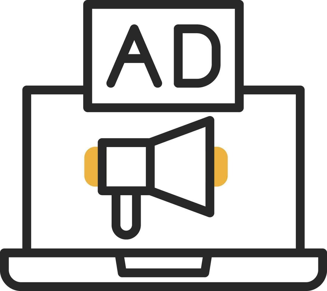 Online Advertising Vector Icon Design