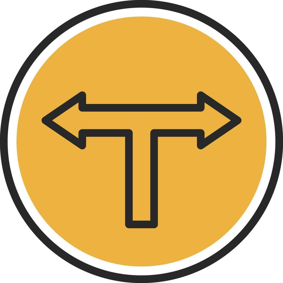 T Junction Vector Icon Design