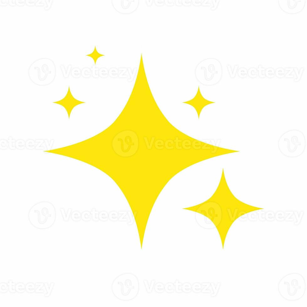 doodle set of vector stars sparkle icon, clean surface icon. Glowing light effect stars and shining burst. isolated on white background. vector illustration photo