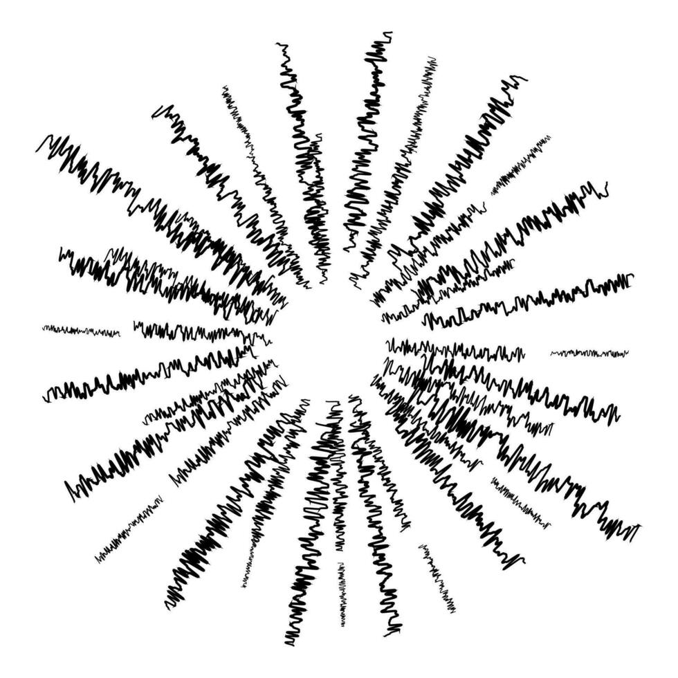hand drawn doodle starburst, sunburst. doodle design element. vector illustration