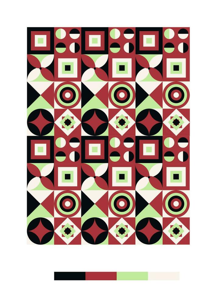 a pattern with pink, purple and black squares vector