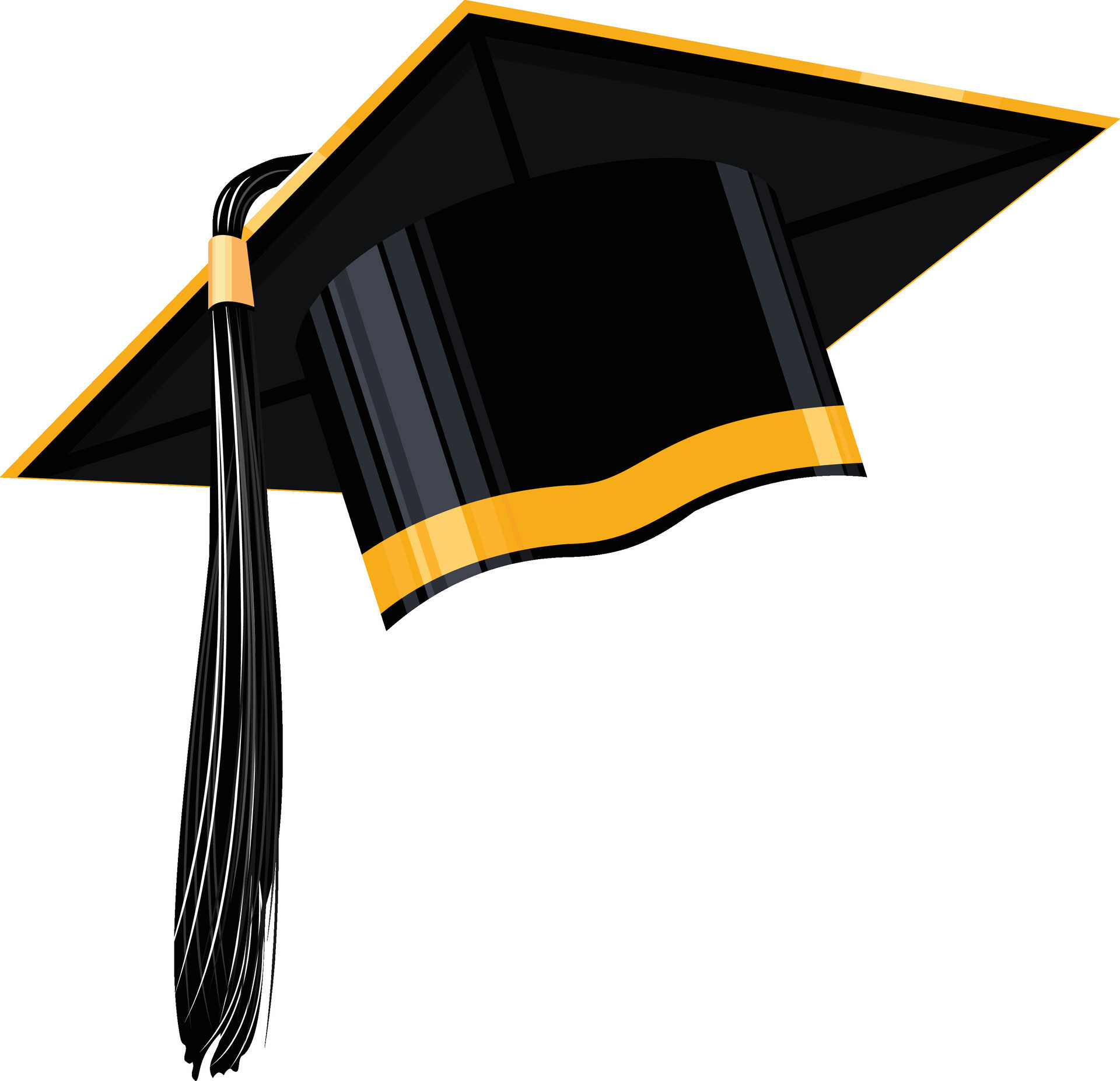 Student graduation cap with black tassel and ribbon 27706570 Vector Art