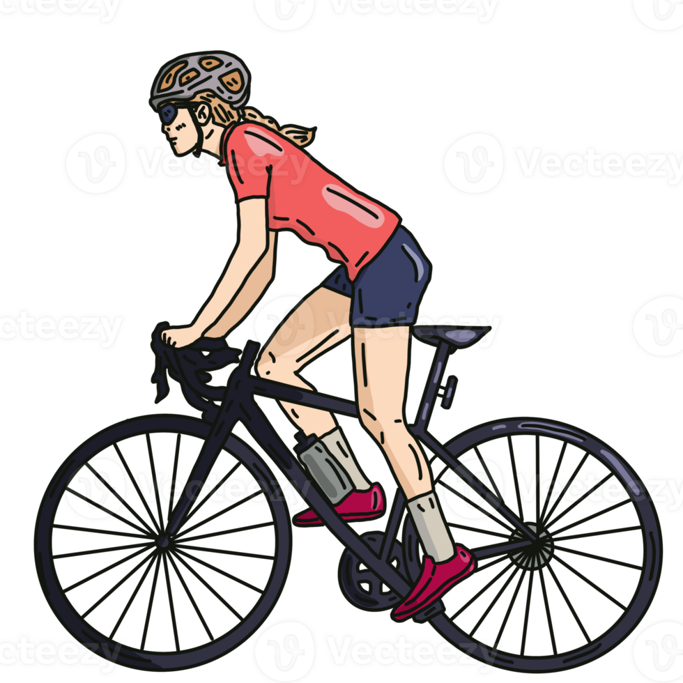 person ridning en cykel png