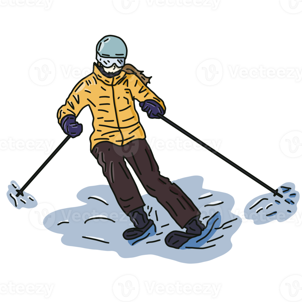 skier on a snowboard png