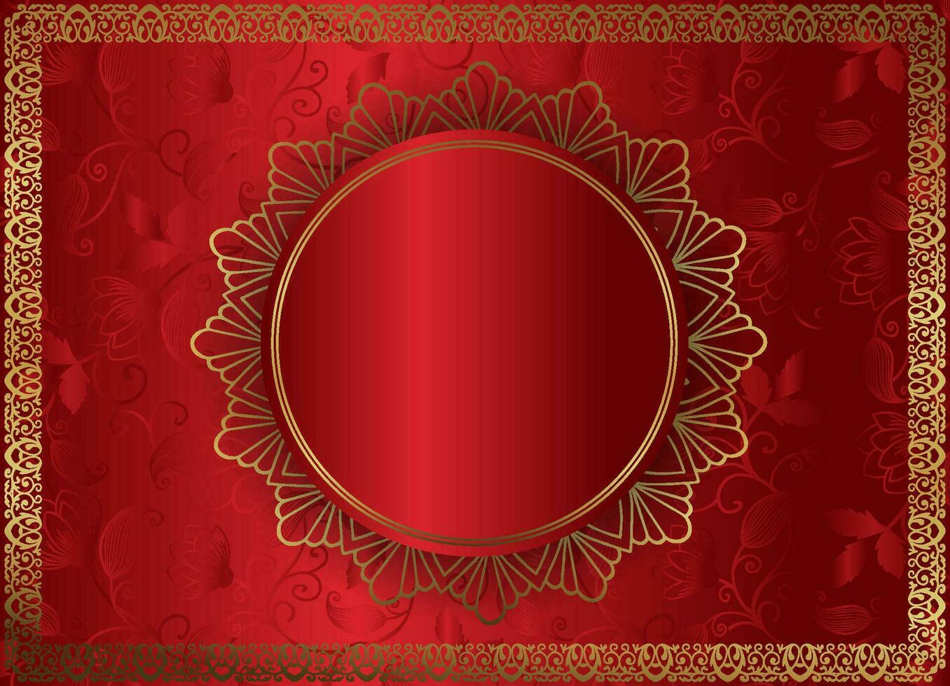 Islamic Arabic red Luxury Background vector