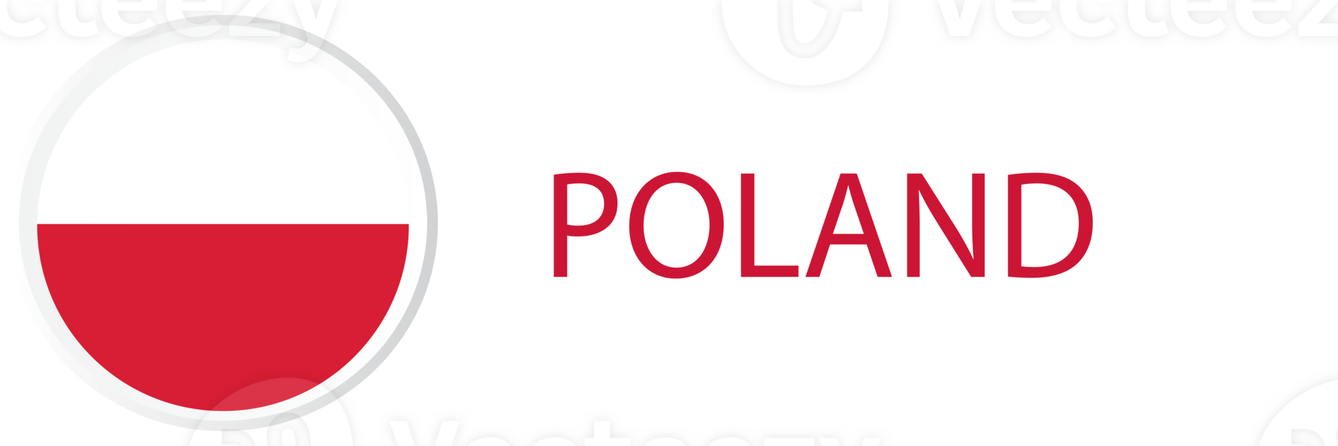 Poland flag in web button, button icon. png