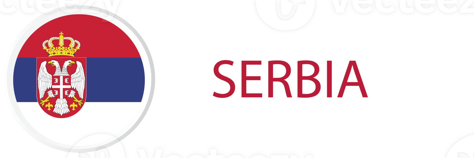 Serbia flag in web button, button icon. png