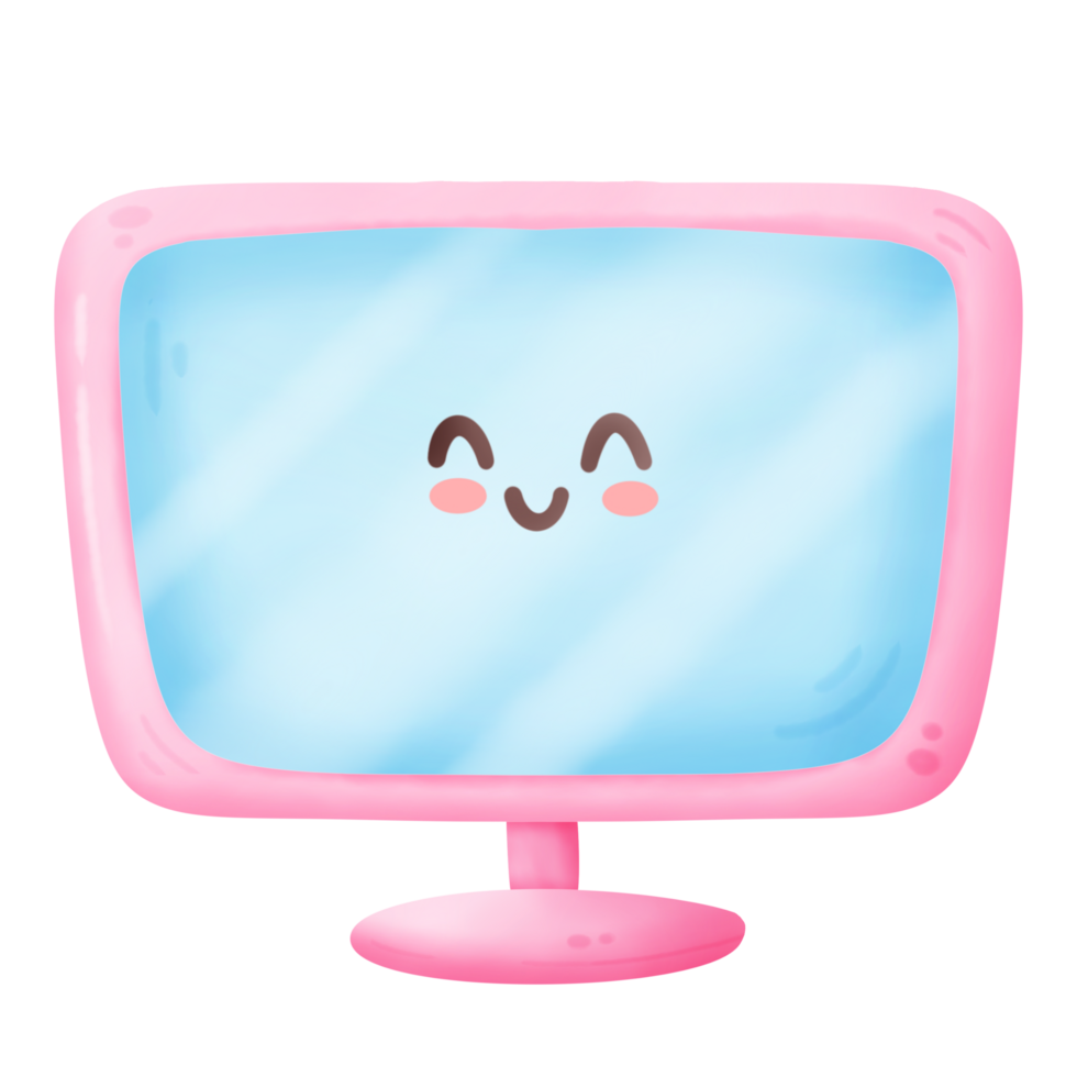 carino televisione cartone animato illustrazione png