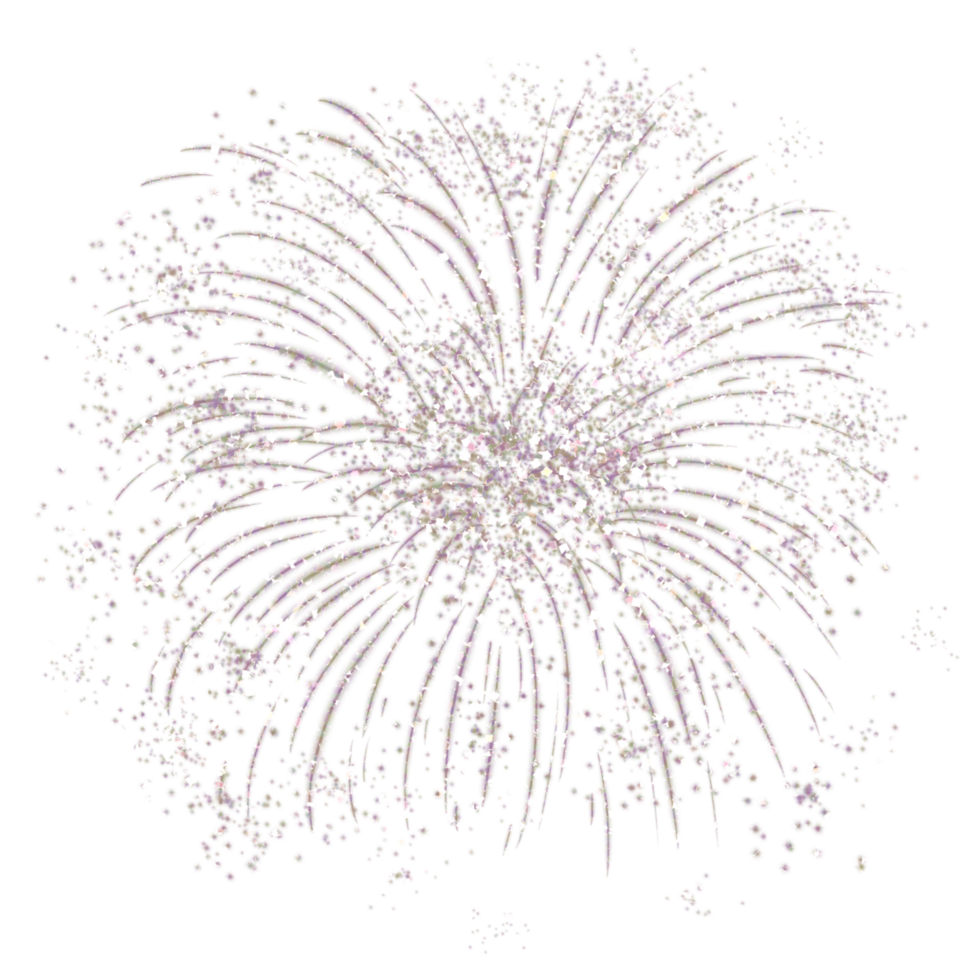 argent feux d'artifice conception sur transparent Contexte. feux d'artifice icône. conception pour décoration, arrière-plan, fond d'écran, illustration png