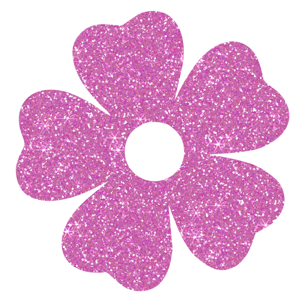 Pink flower glitter on transparent background. Flower icon.Design for decorating,background, wallpaper, illustration png