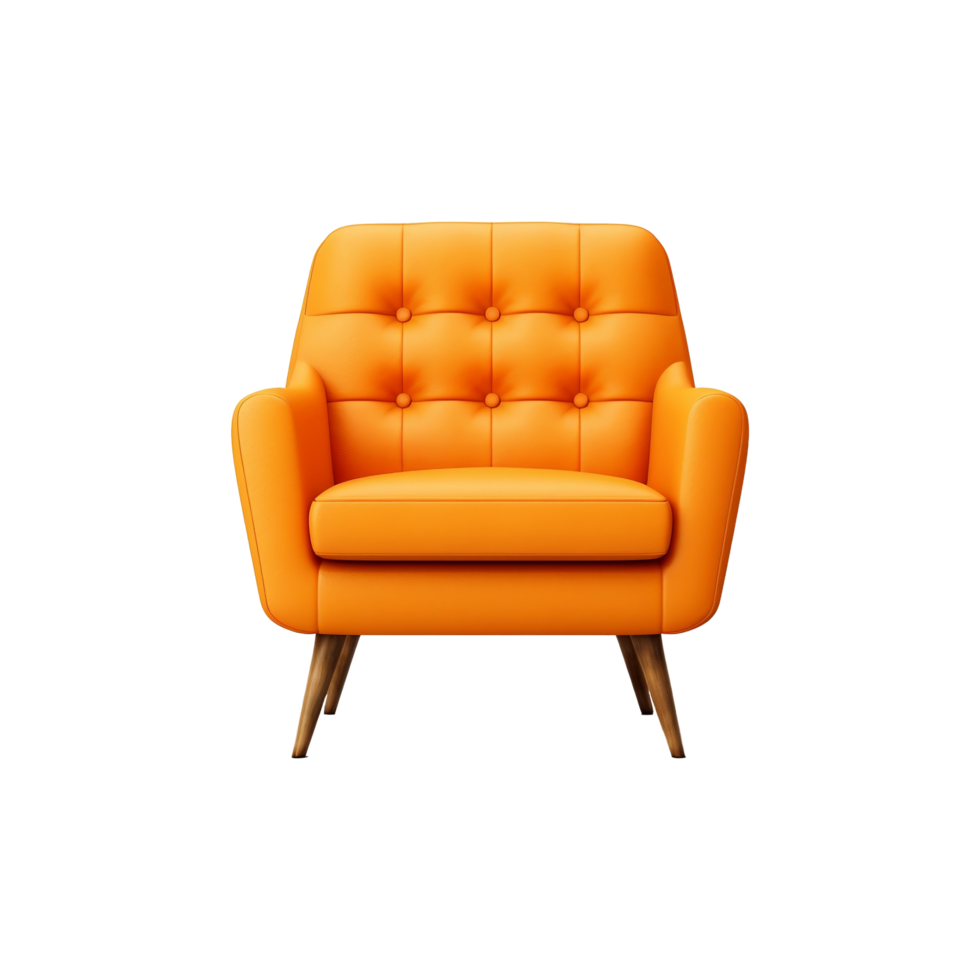 magnifique fauteuil sur une transparent png Contexte génératif ai