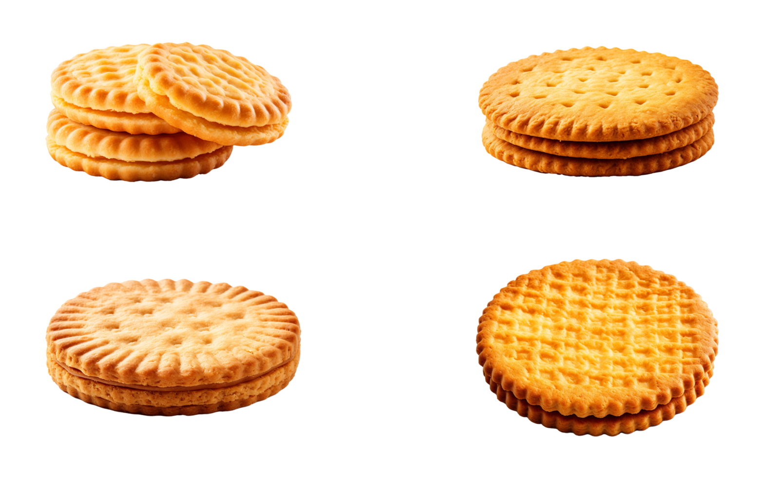 Biscuits on a transparent background PNG generative ai