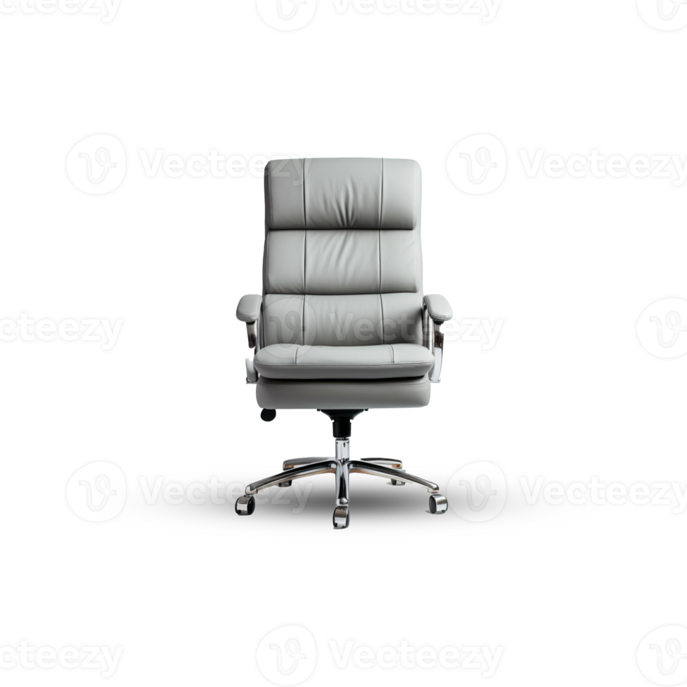 Office chair isolated on transparent PNG background generative ai