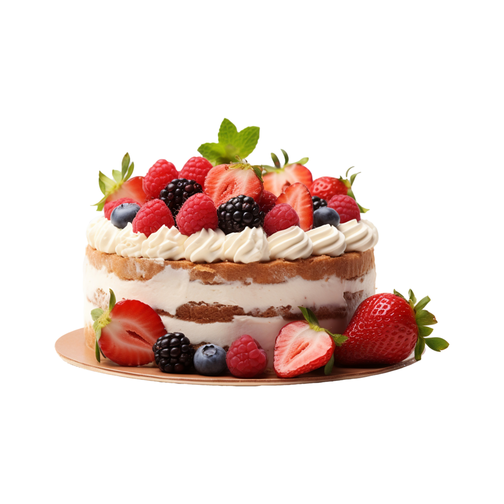 birthday cake on a transparent PNG background