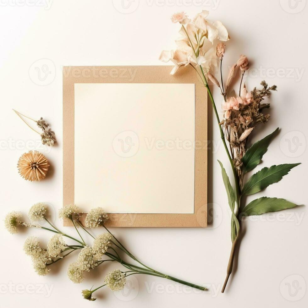 card with a bunch of flowers photo