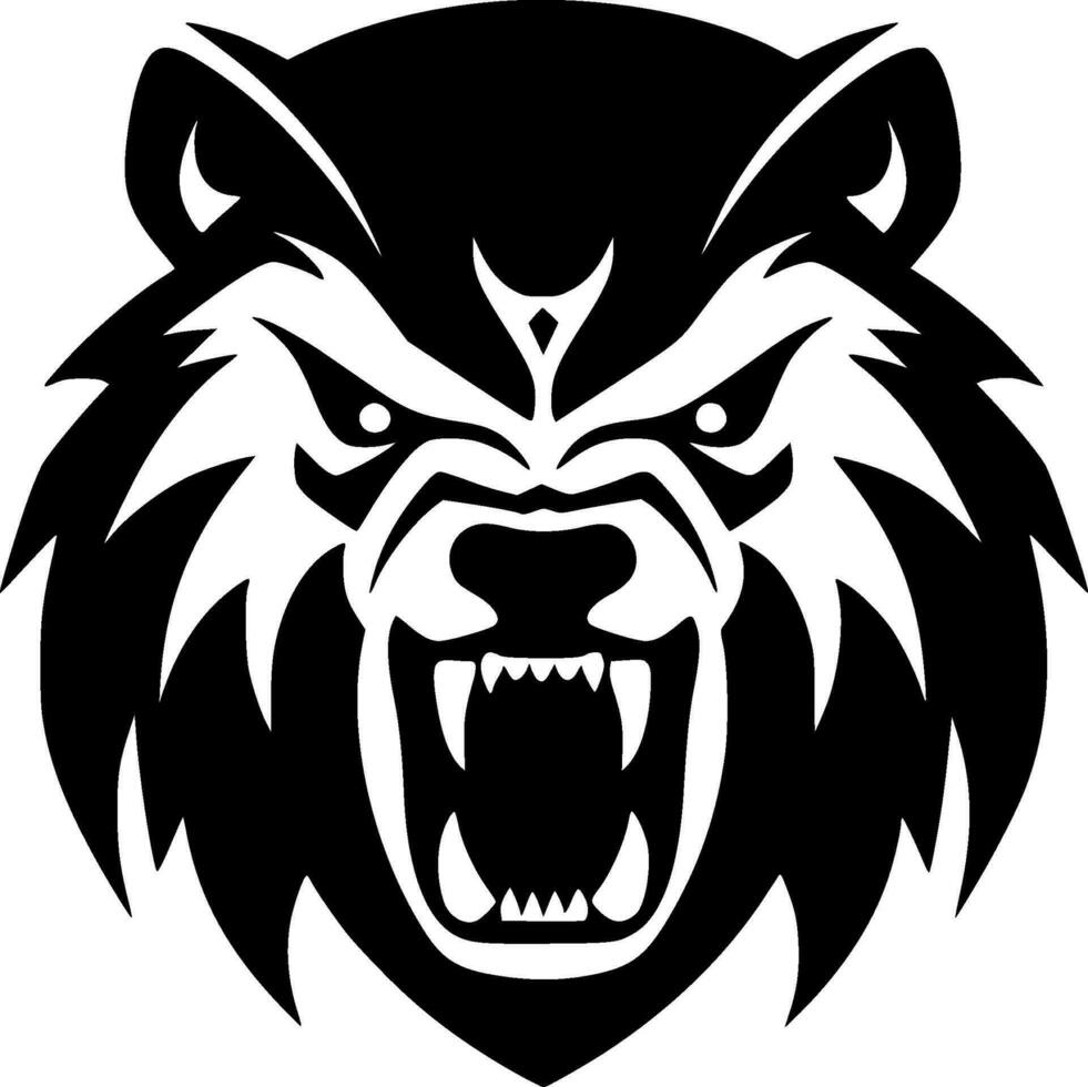 oso - minimalista y plano logo - vector ilustración