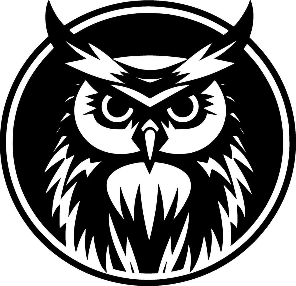 Owl - Minimalist and Flat Logo - Vector illustration