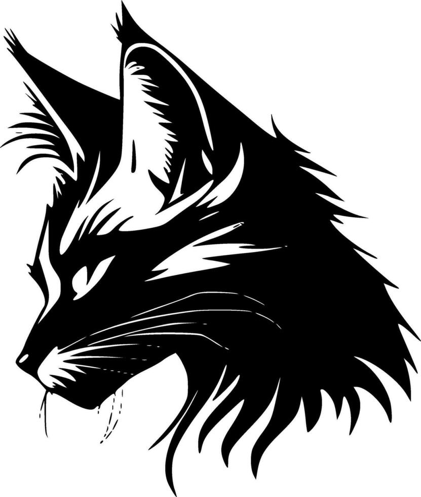 Wildcat, Minimalist and Simple Silhouette - Vector illustration