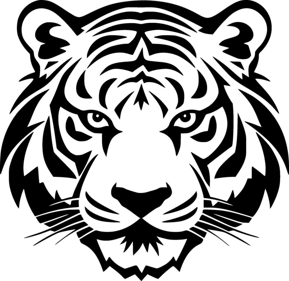 tigre, minimalista y sencillo silueta - vector ilustración