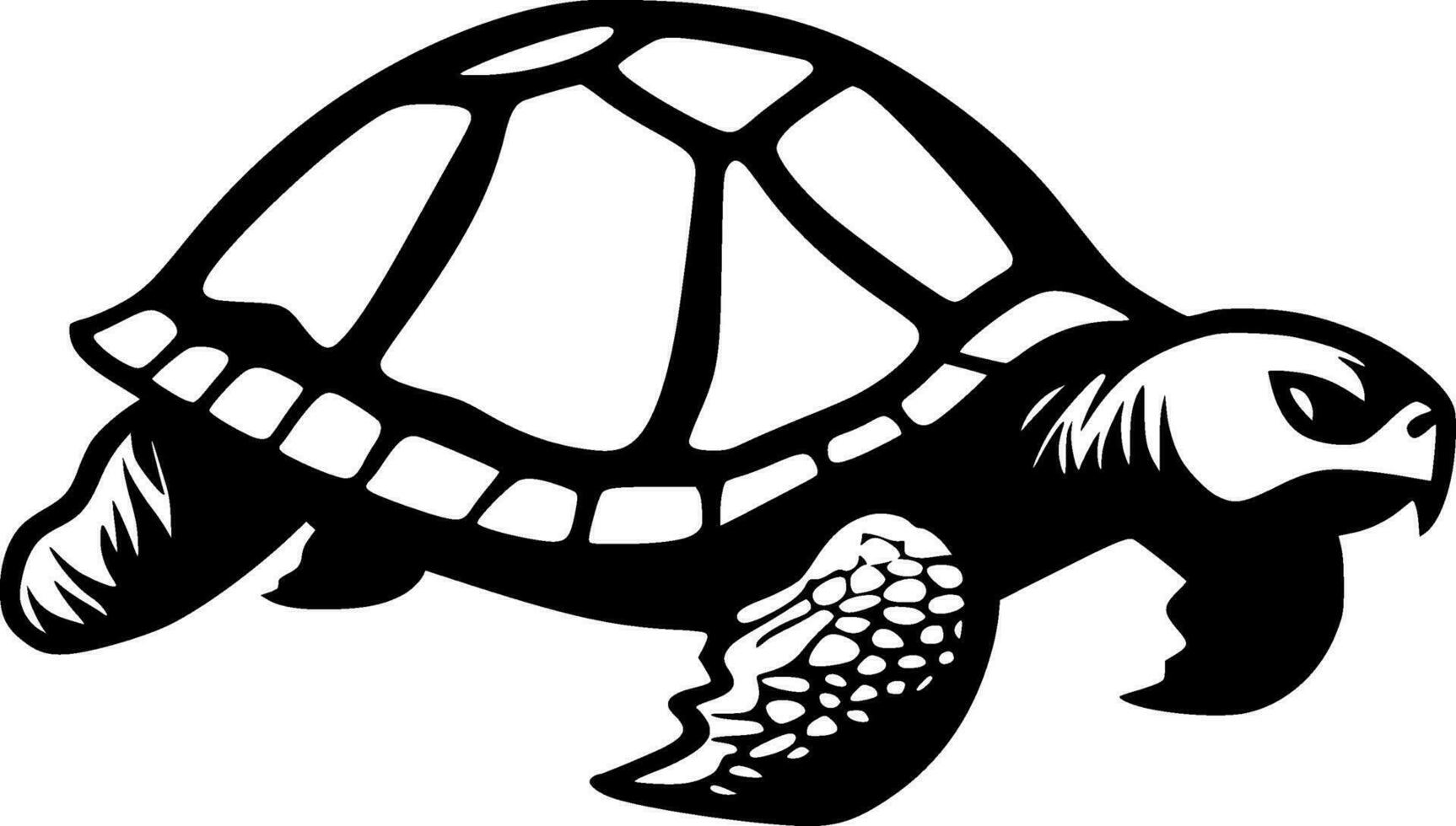 Turtle - Black and White Isolated Icon - Vector illustration