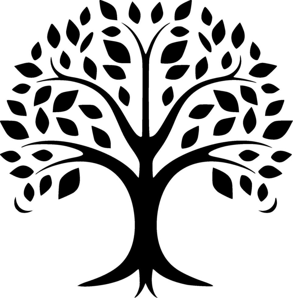 Tree of Life, Minimalist and Simple Silhouette - Vector illustration