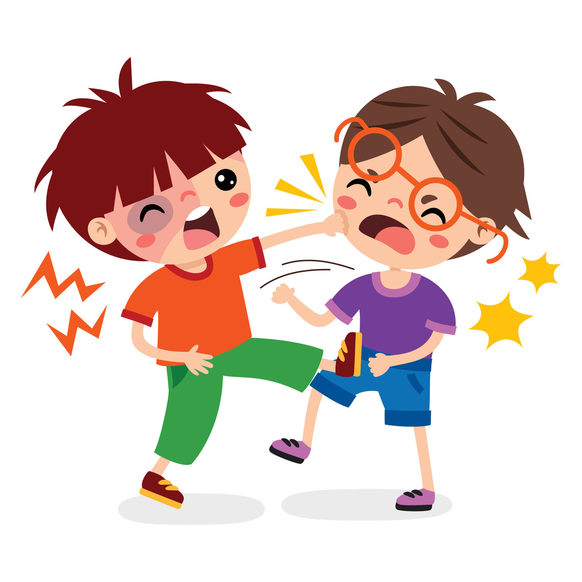 Cartoon Drawing Of Angry Kids Fighting 27708784 Vector Art at Vecteezy