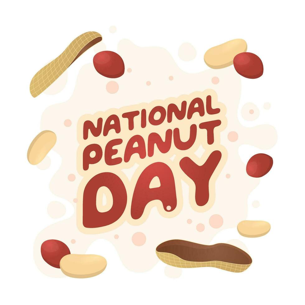 national peanut day design template good for celebration. peanut vector illustration. flat design. vector eps 10.