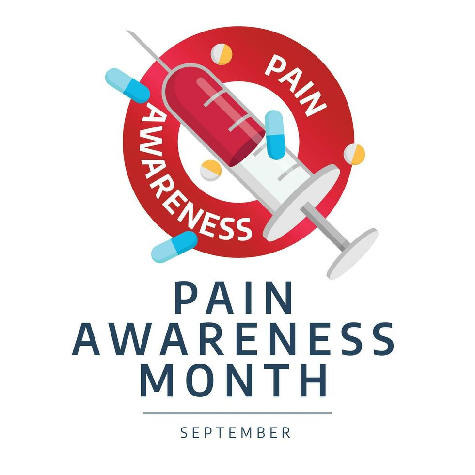 pain awareness month design template good for celebration. medical tool design. flat design. vector eps 10.