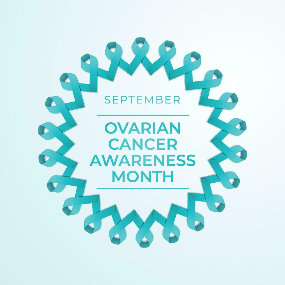 ovarian cancer awareness month design template great for celebration. blue ribbon vector design. flat ribbon design. vector eps 10.