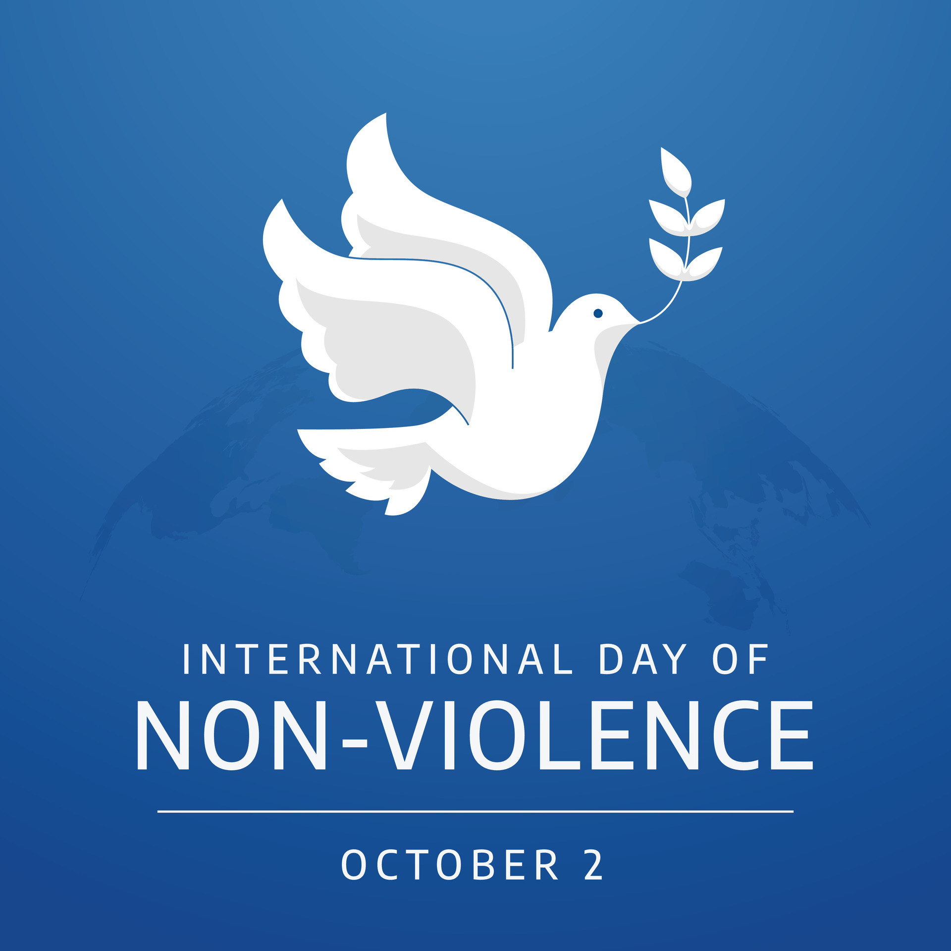 international day of non violence design template good for celebration. dove design template