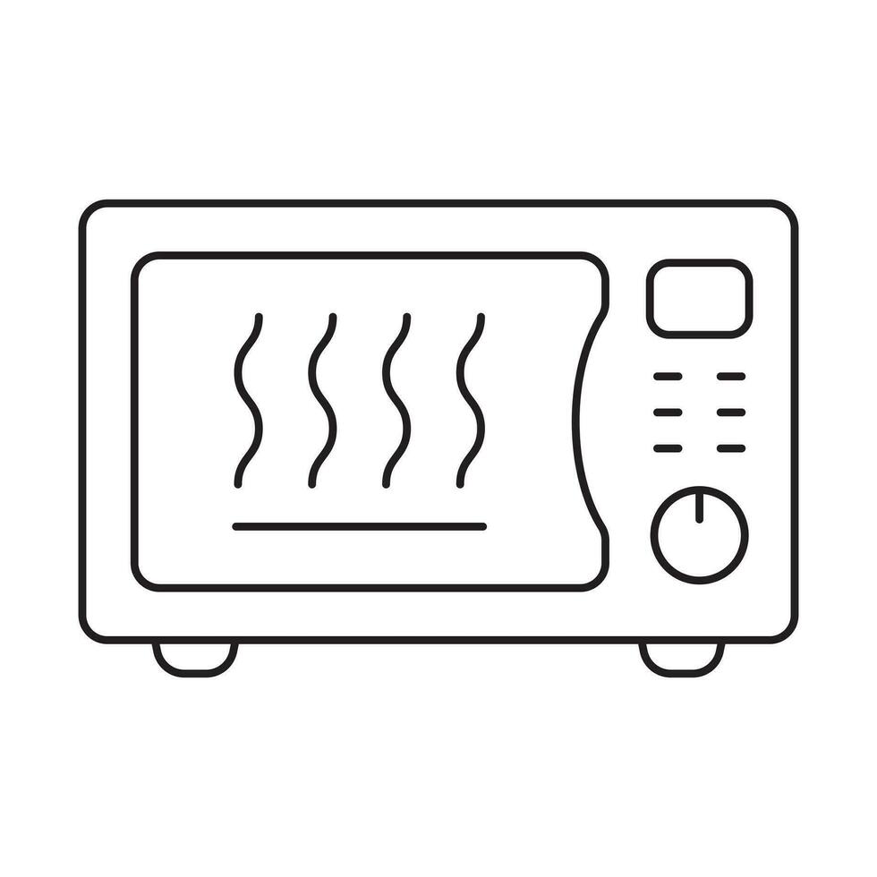 Microwave oven icon. Kitchen appliance icon. vector