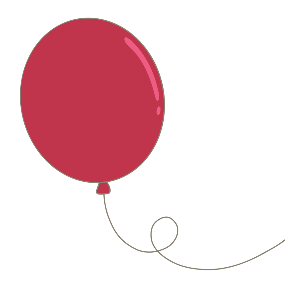 flygande röd ballong png