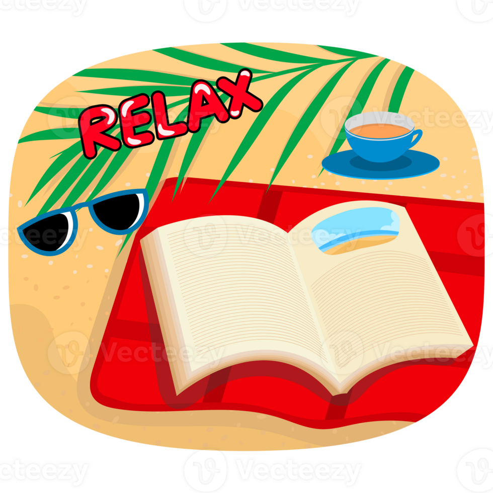 Relax on the beach png