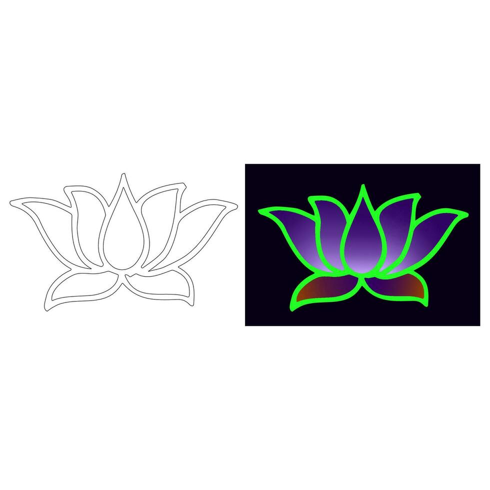 Line art water Lily like Lotus Floral Leaves  Beauty Flower Leaf for Spa Cosmetic Therapy Skin Care vector