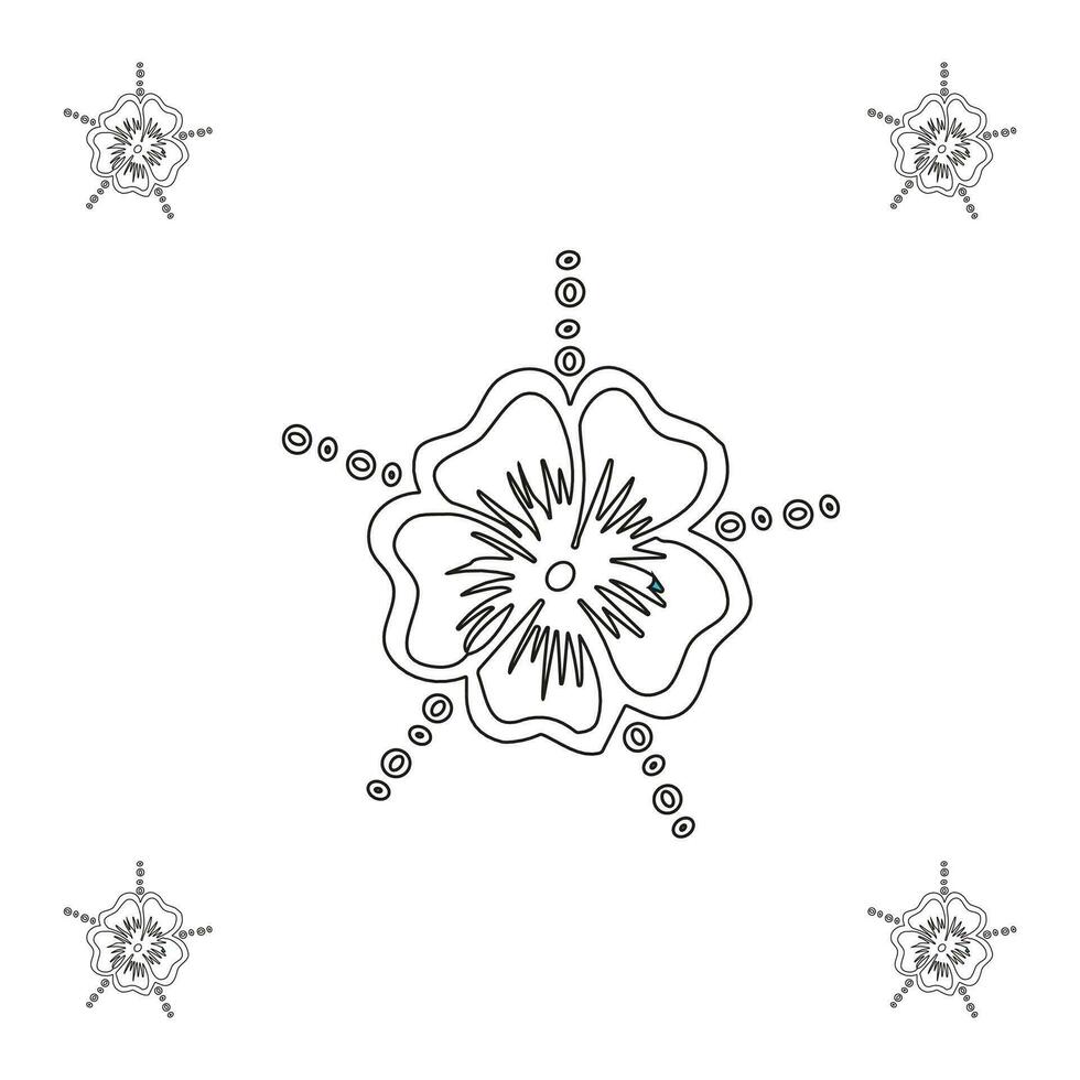 Art Botanical Flower line continuous Hand drawn line drawing of abstract flower floral rose tropical leaves spring and autumn leaf bouquet of olives vector