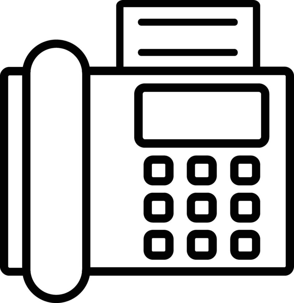 Fax Line Icon vector