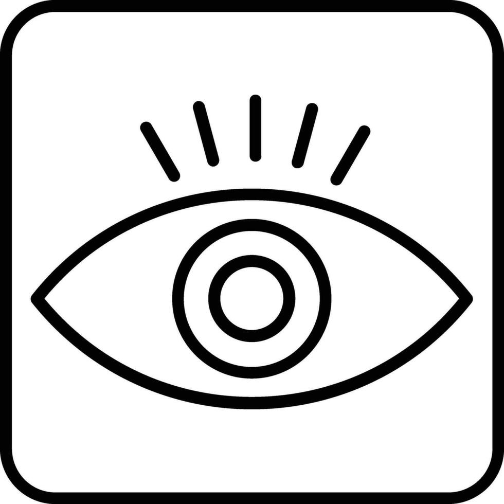 icono de línea de ojo vector