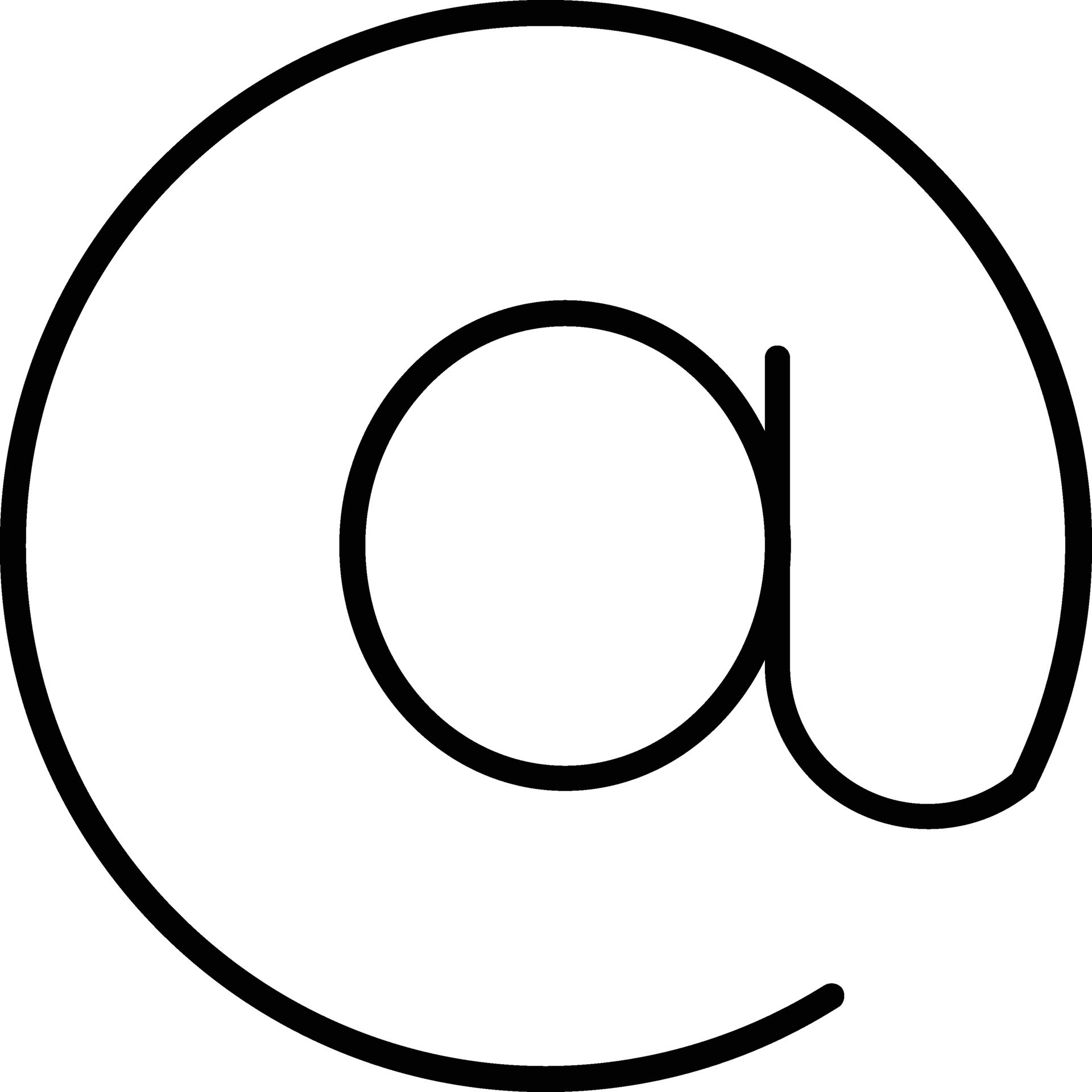 Arroba line icon 27709079 vector art at vecteezy