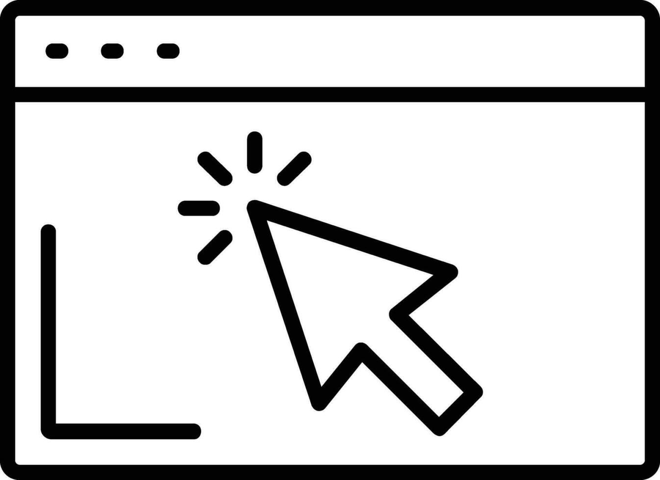 Click line Icon vector