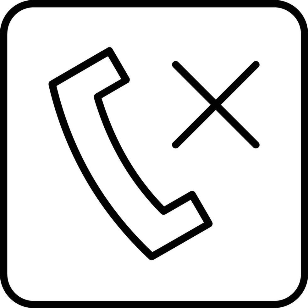 No Call Line Icon vector