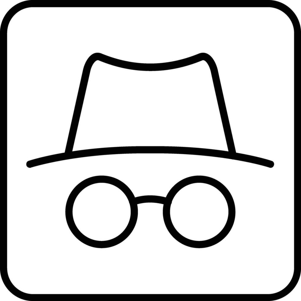 Incognito Line Icon vector