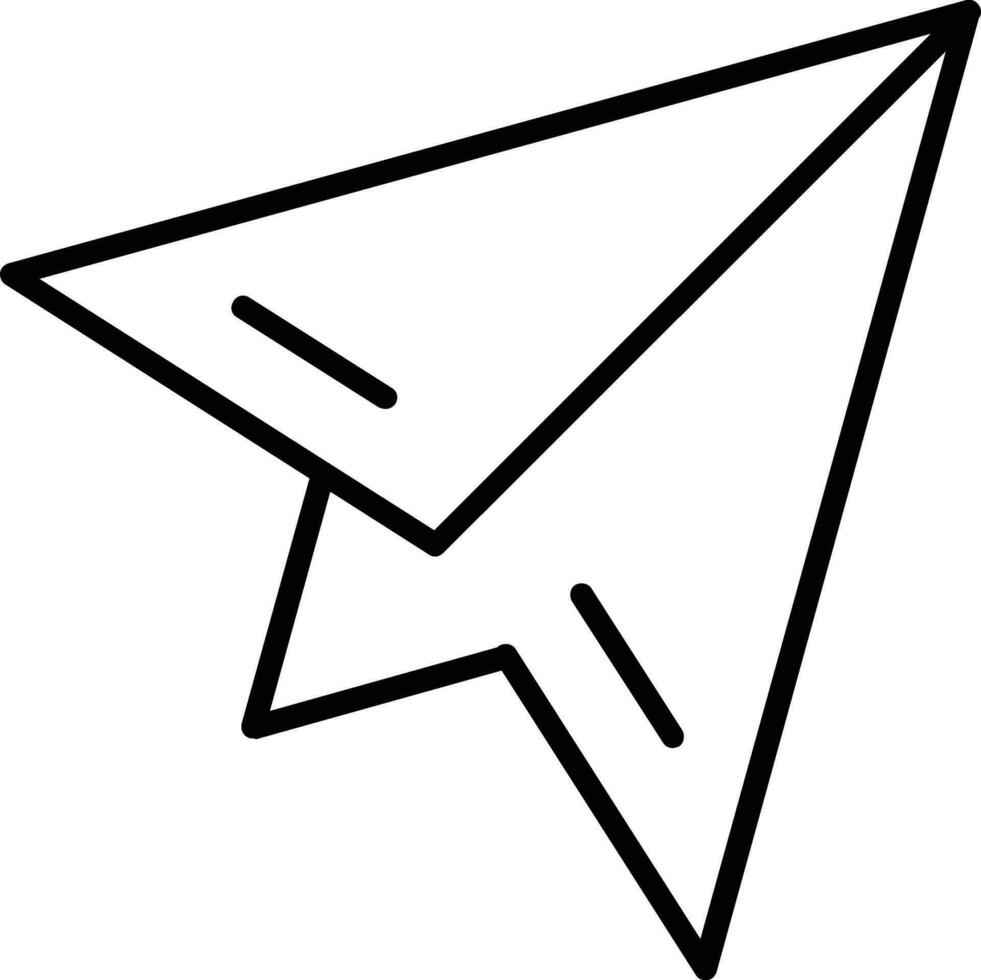Telegram line icon vector