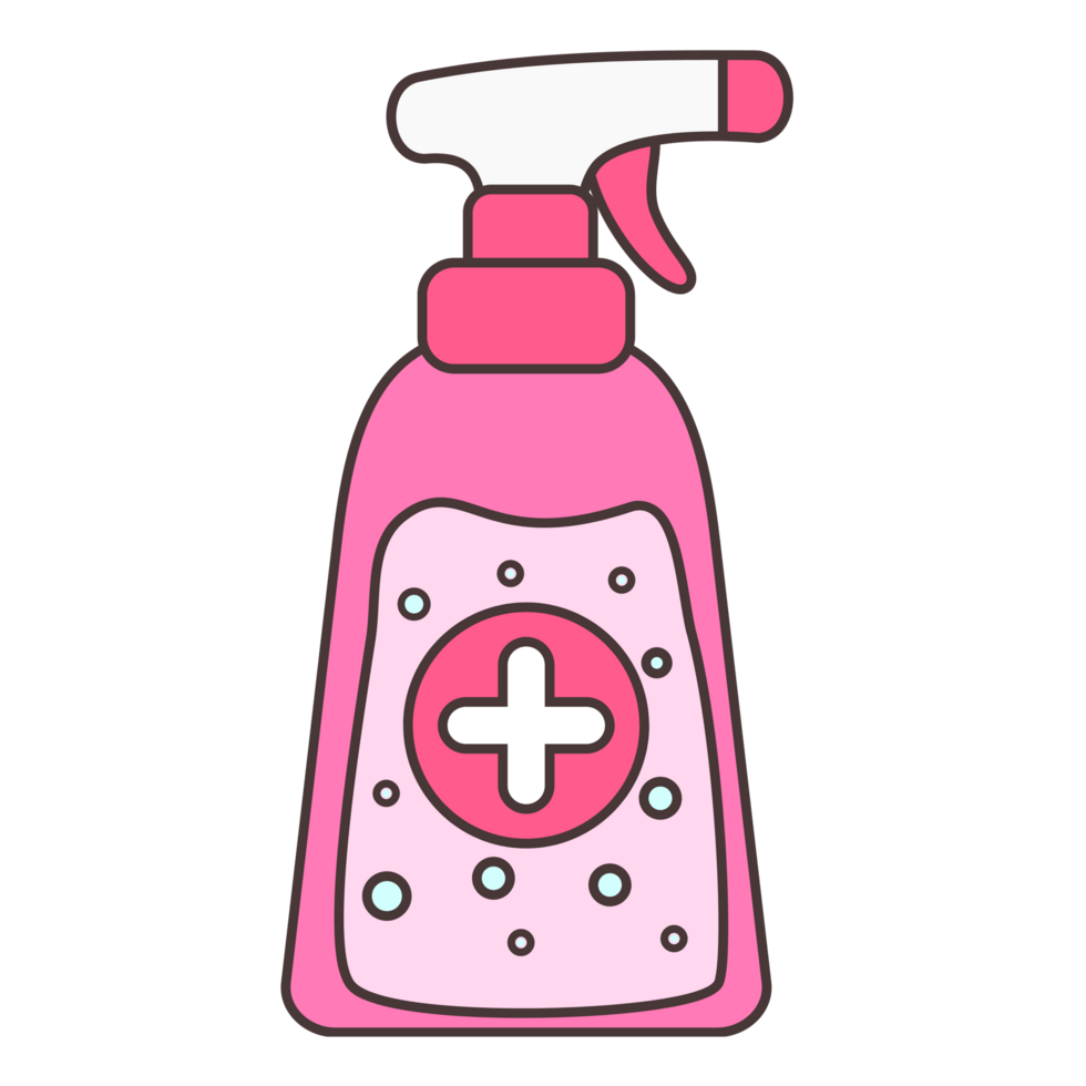 disinfectant spray hygiene equipment sticker Generative Ai 27709180 PNG