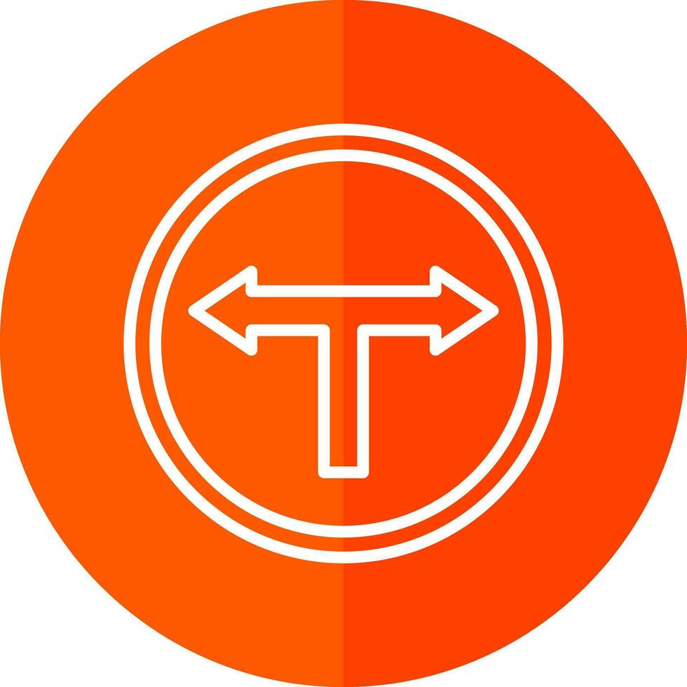 T Junction Vector Icon Design