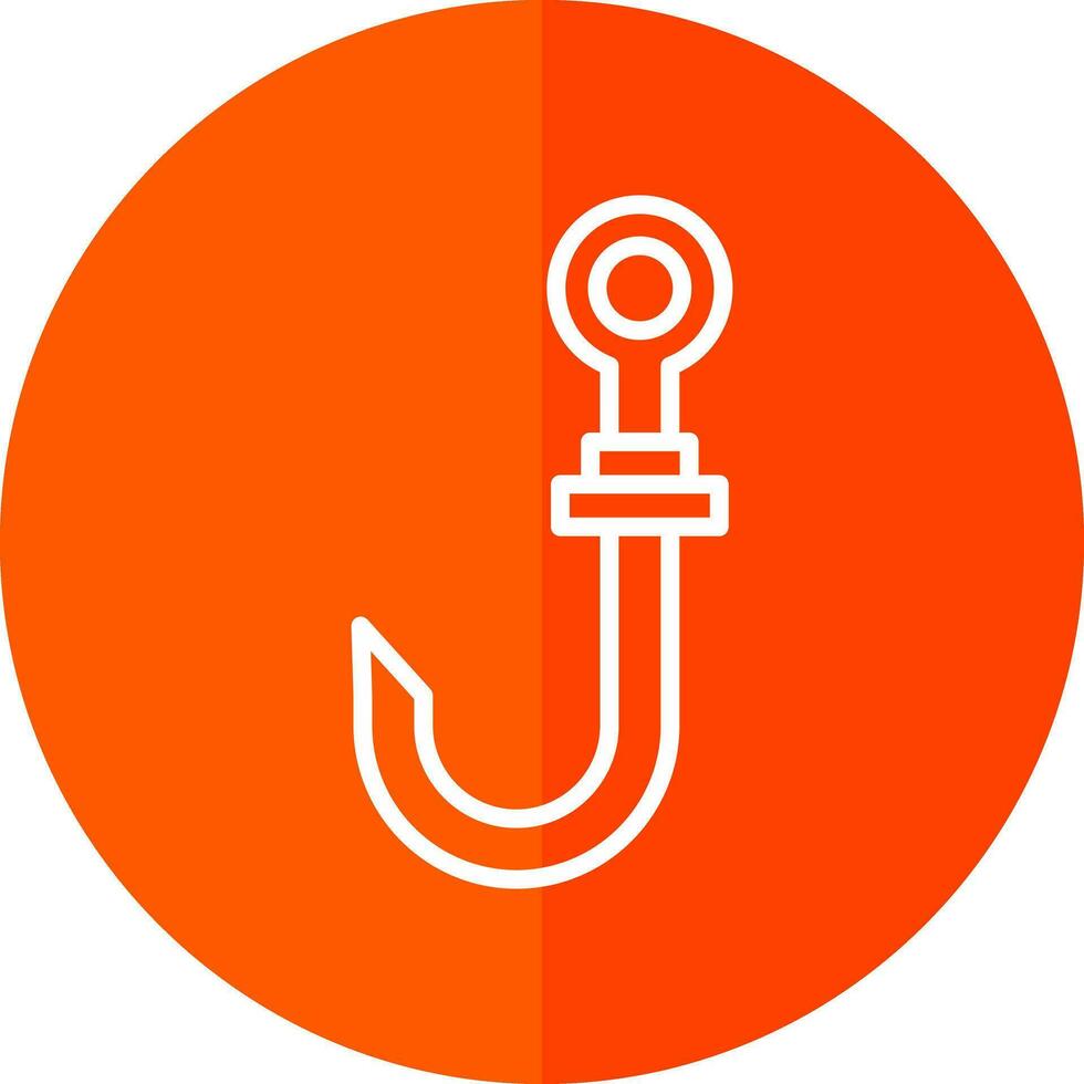 Fish Hook Vector Icon Design