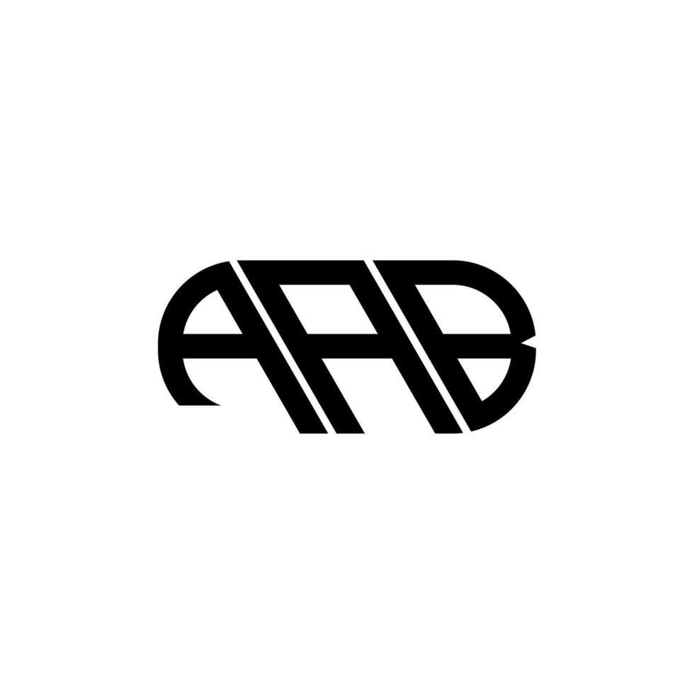 AAB letter logo design. AAB creative initials letter logo concept. AAB letter design. vector