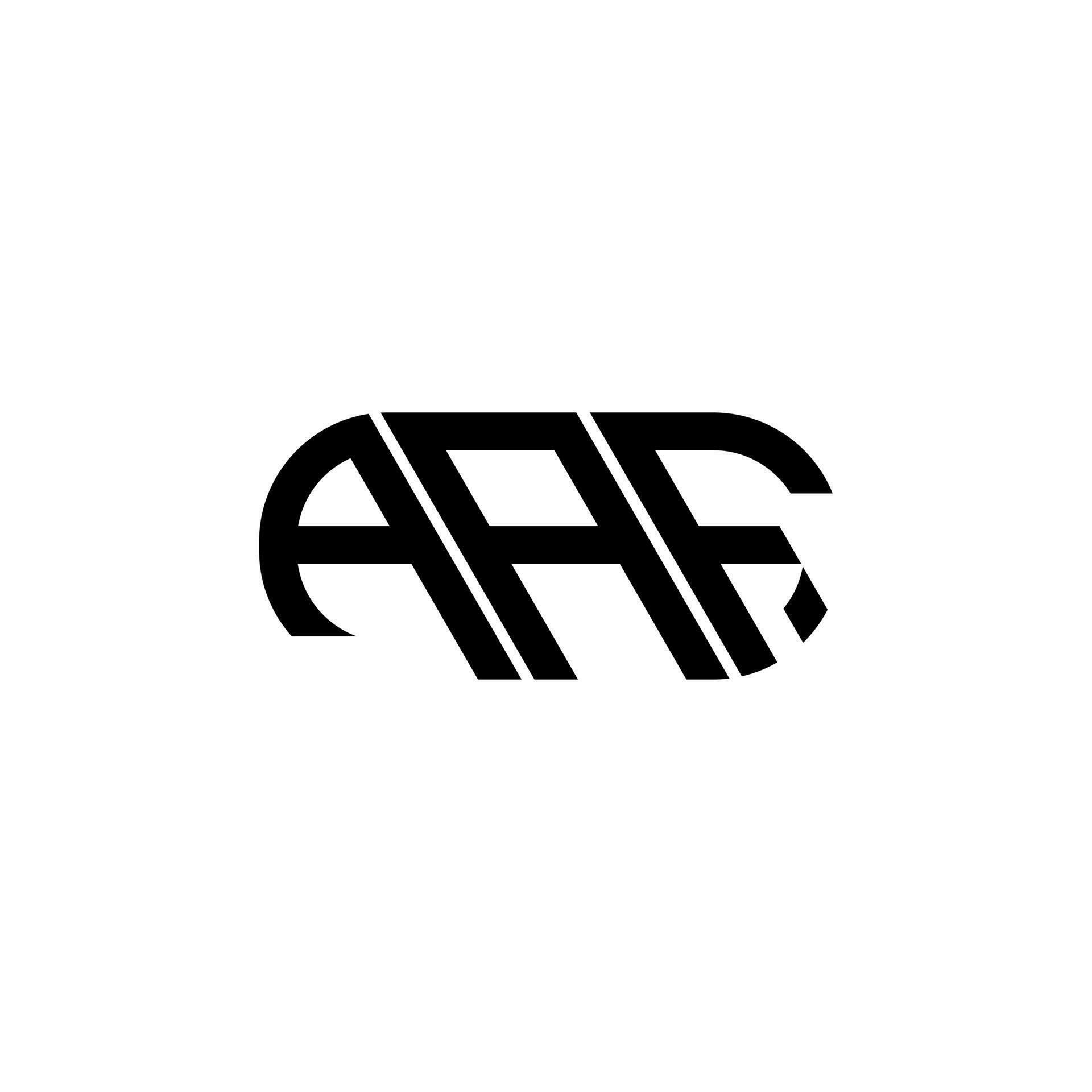 AAF letter logo design. AAF creative initials letter logo concept. AAF