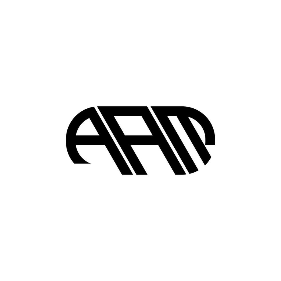 AAM letter logo design. AAM creative initials letter logo concept. AAM letter design. vector