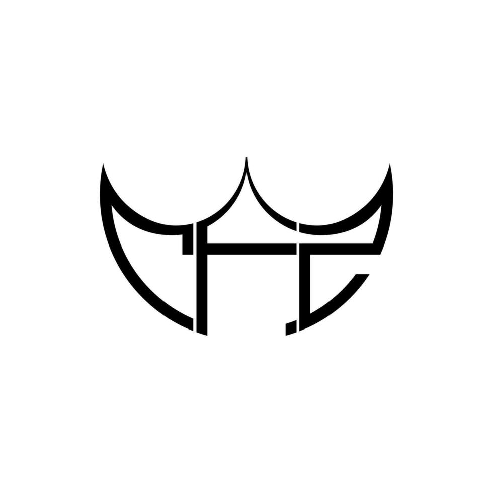 CFZ letter logo design. CFZ creative initials letter logo concept. CFZ letter design. vector